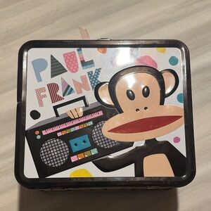 Paul Frank Black and White Metal Lunch Box with Monkey Design